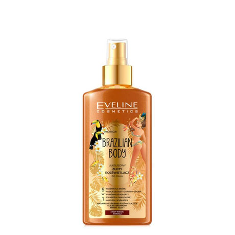 evelibe cosmetics luxury body highlighter gold 150ml