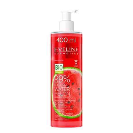 eveline natural watermelon hydrogel for face and body 400ml