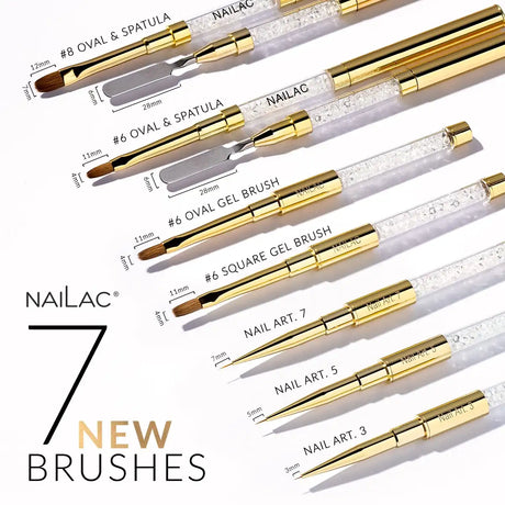NaiLac Nail Art Brush 5 Nails Brush Accesories