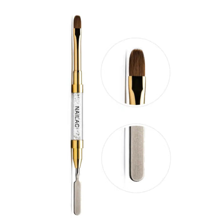 NaiLac #8 Oval & Spatula Brush