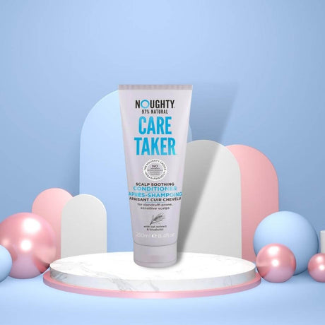 Noughty Care Taker Scalp Soothing Conditioner on podium