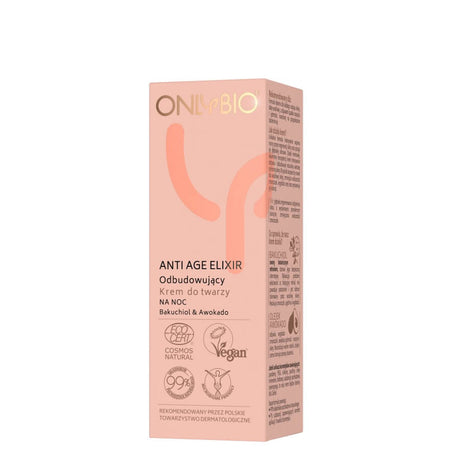 onlybio rebuilding night cream anti age elixir 50ml vegan