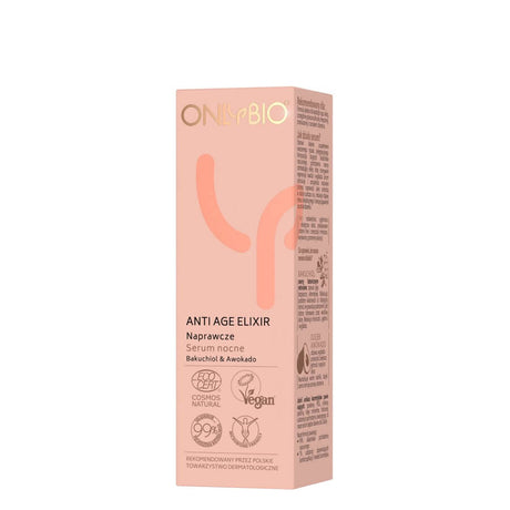 onlybio nighr repair face serum anti age elixir 30ml vegan