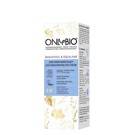 onlybio light moisturizing cream day night bakuchiol 50ml vegan