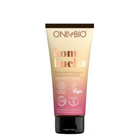 onlybio kambucha face peeling scrub against blackeads