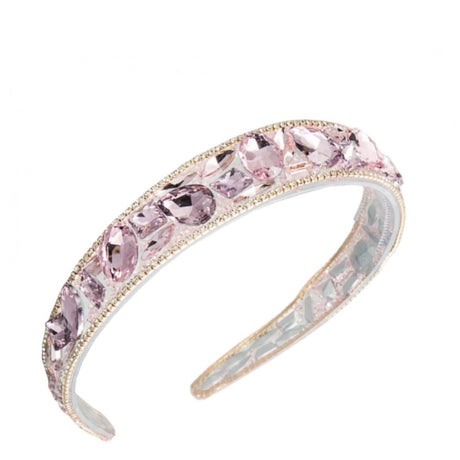 Roxie Collection Luxury Headband Pink with Crystals2