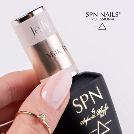 SPN Nails Jellyx UV/LED Gel Nail Polish Milk It! on the nails