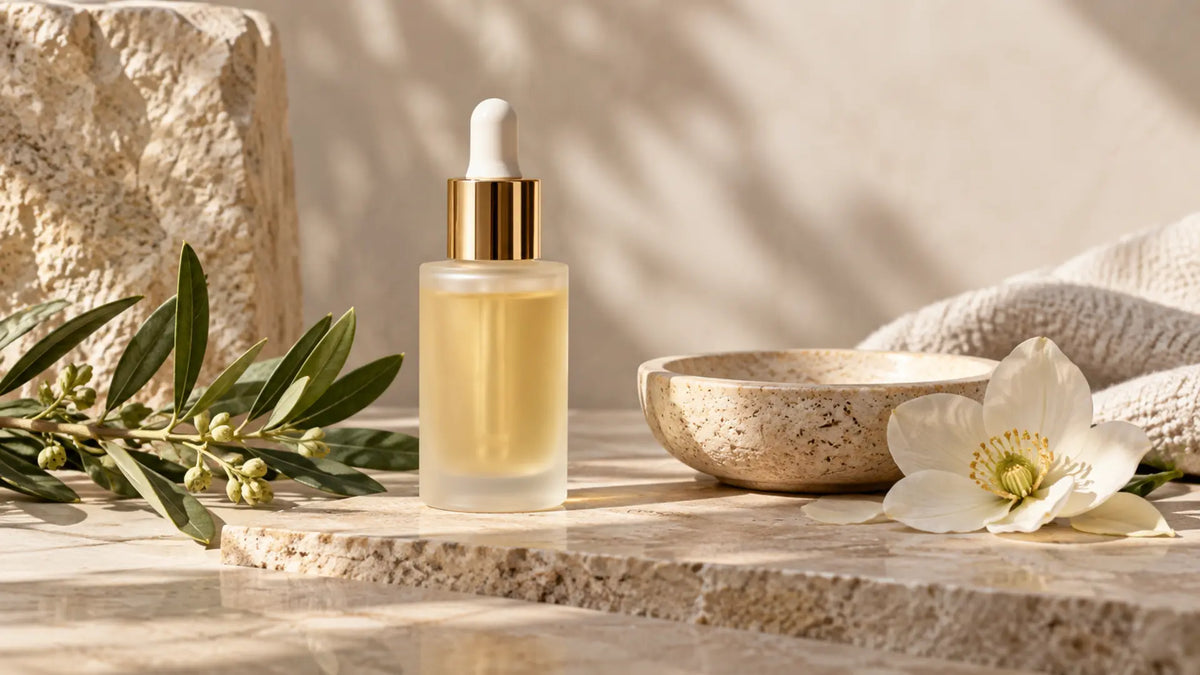 Skincare editorial in soft natural light: Anti-Ageing Serum