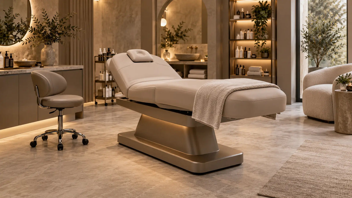 Premium professional salon interior: Heated Beauty Beds