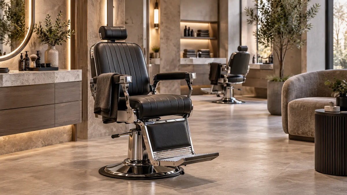 Premium professional salon interior: Barber Chair Headrests
