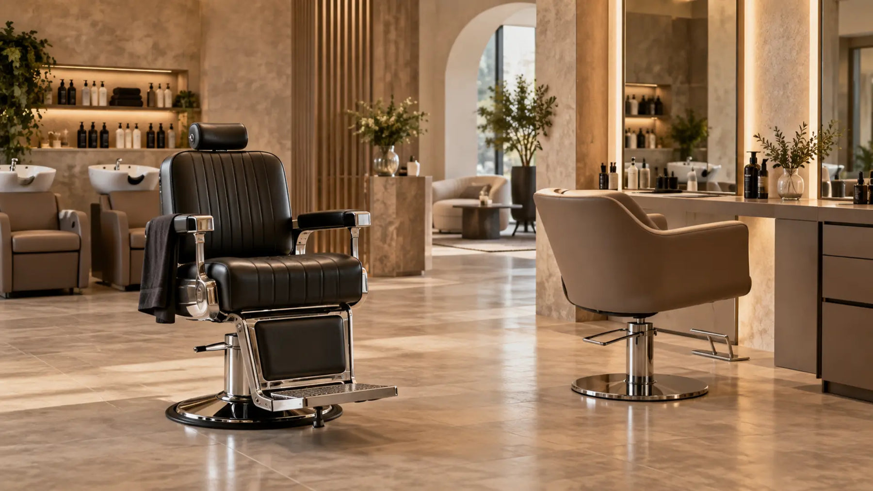 Premium professional salon interior: Barber Chair vs Hairdressing Chair