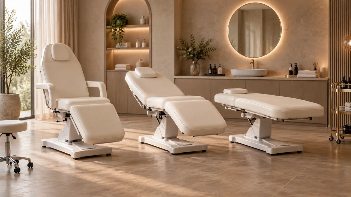 Premium professional salon interior: Beauty Bed Backrest Angles Explained