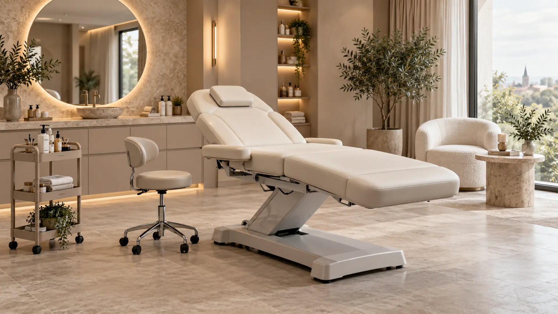 Premium professional salon interior: Beauty Bed Dimensions Explained