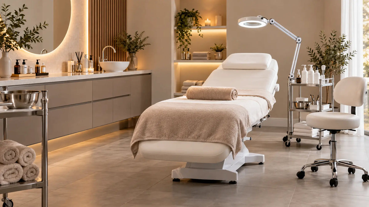 Professional salon equipment in a clean treatment room: Professional Salon Equipment