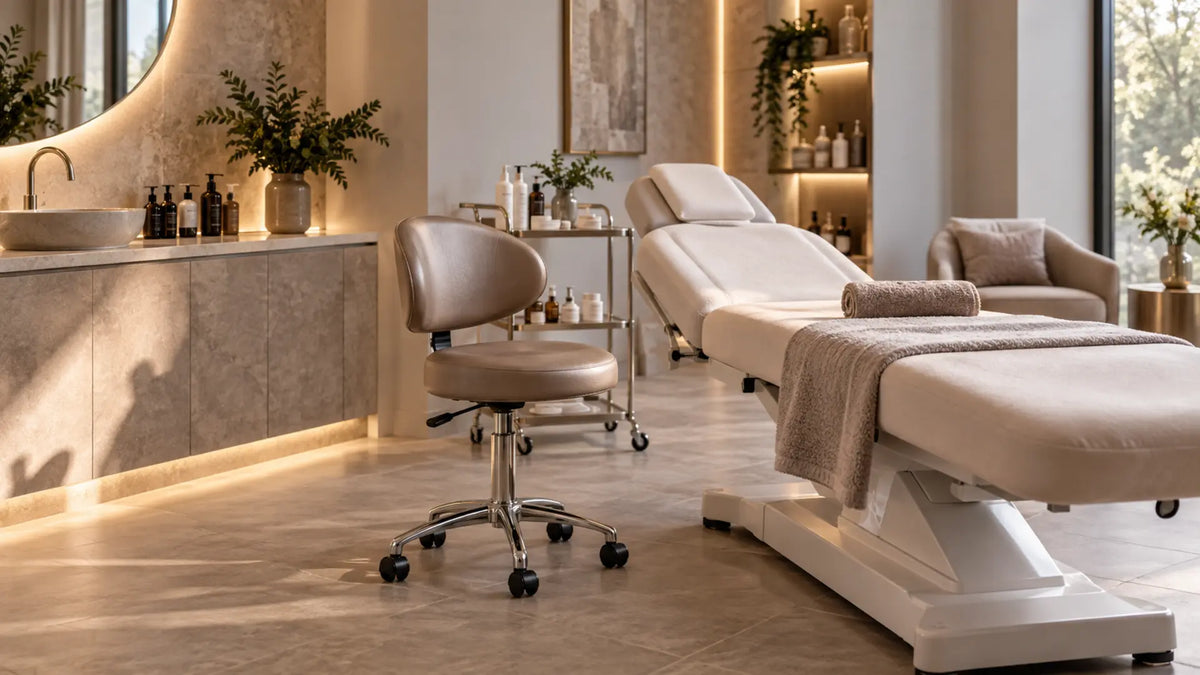 Premium professional salon interior: Beauty Stool Ergonomics