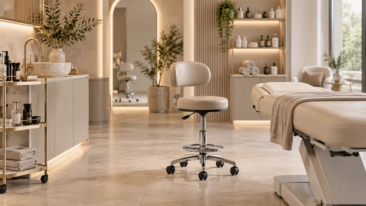 Premium professional salon interior: Beauty Stool Height