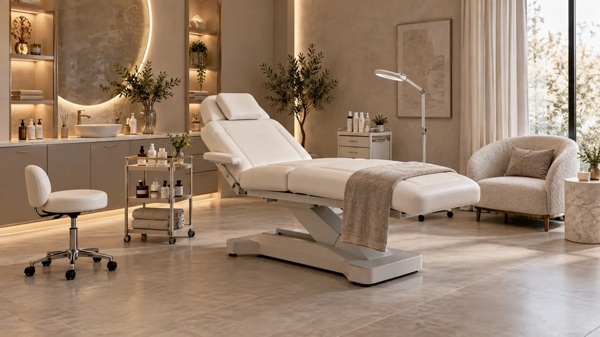 Premium professional salon interior: Beauty Bed Features for Aesthetics Clinics & Treatment Rooms