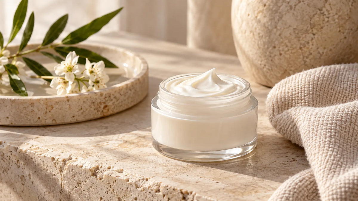 Skincare editorial in soft natural light: Moisturiser for Dry Skin
