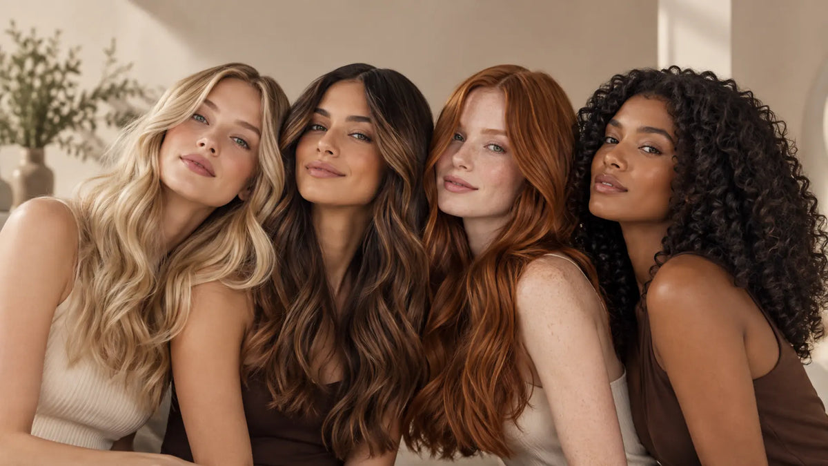 Haircare editorial in soft natural light: Choose the Best Hair Colour for Your Skin Tone