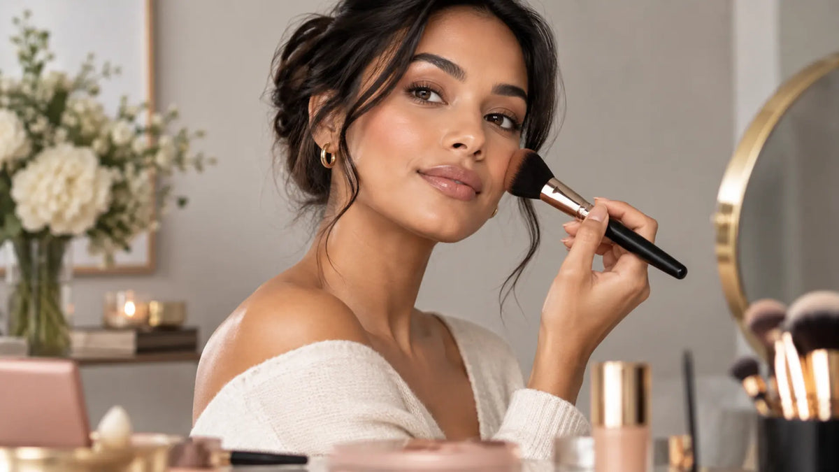 Beauty makeup editorial in warm neutral tones: The Do's and Don'ts of Applying Makeup for a Flawless Look