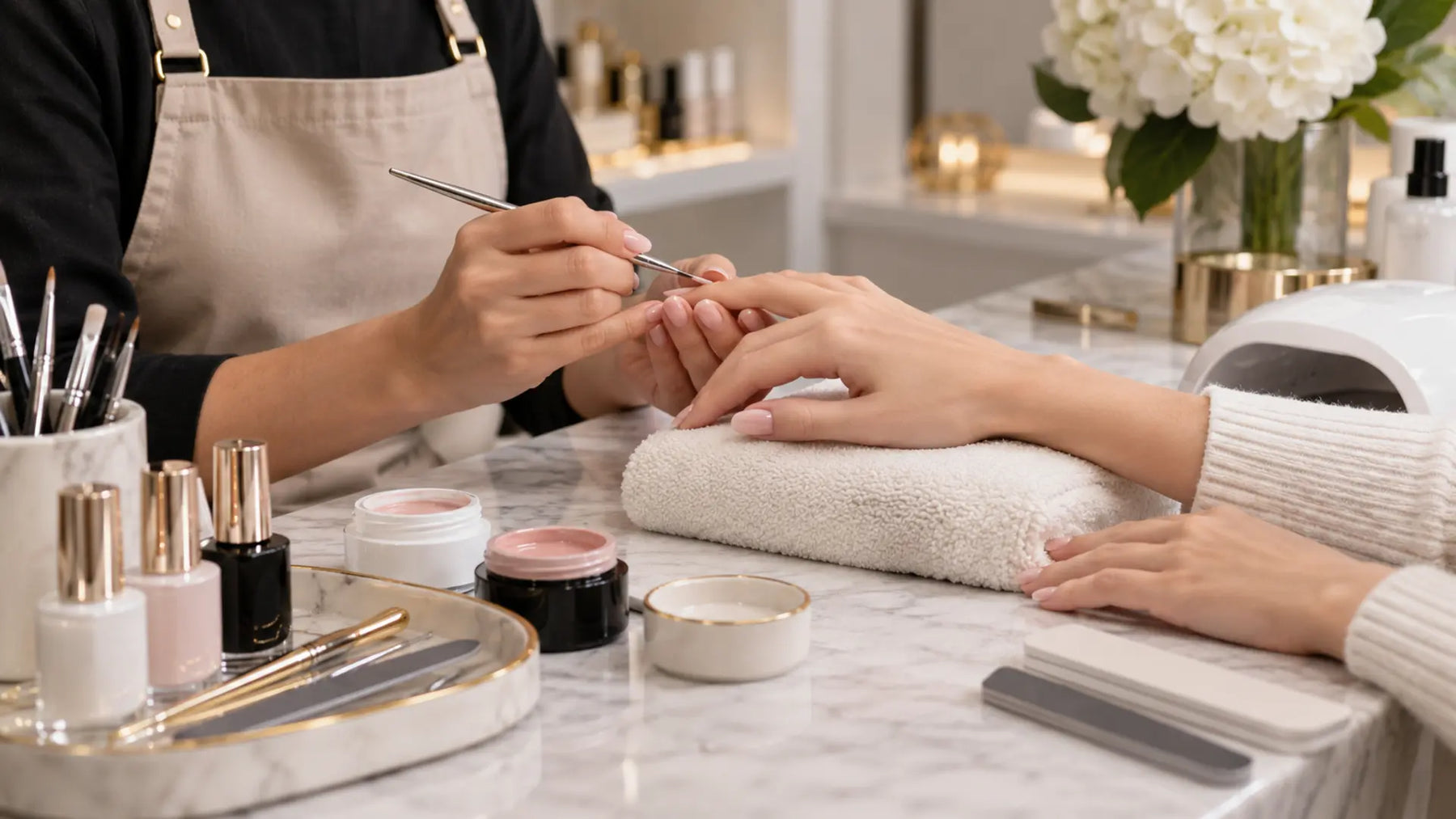 Premium nail studio editorial: BIAB vs Builder Gel