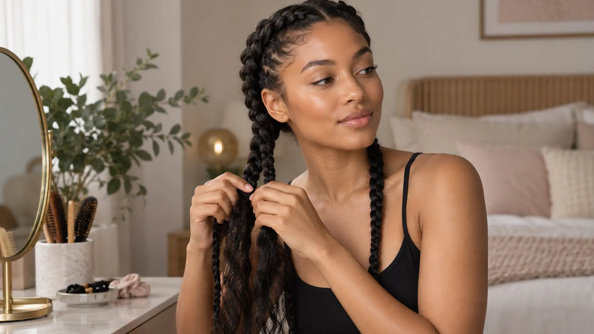 Haircare editorial in soft natural light: Braid Your Own Hair