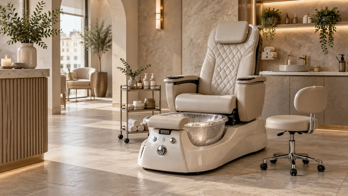 Premium professional salon interior: Clean & Maintain a Professional Pedicure Chair