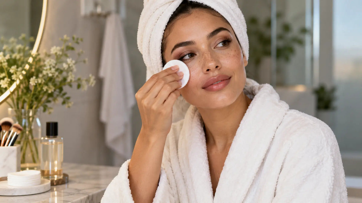 Beauty makeup editorial in warm neutral tones: Remove Makeup Easily