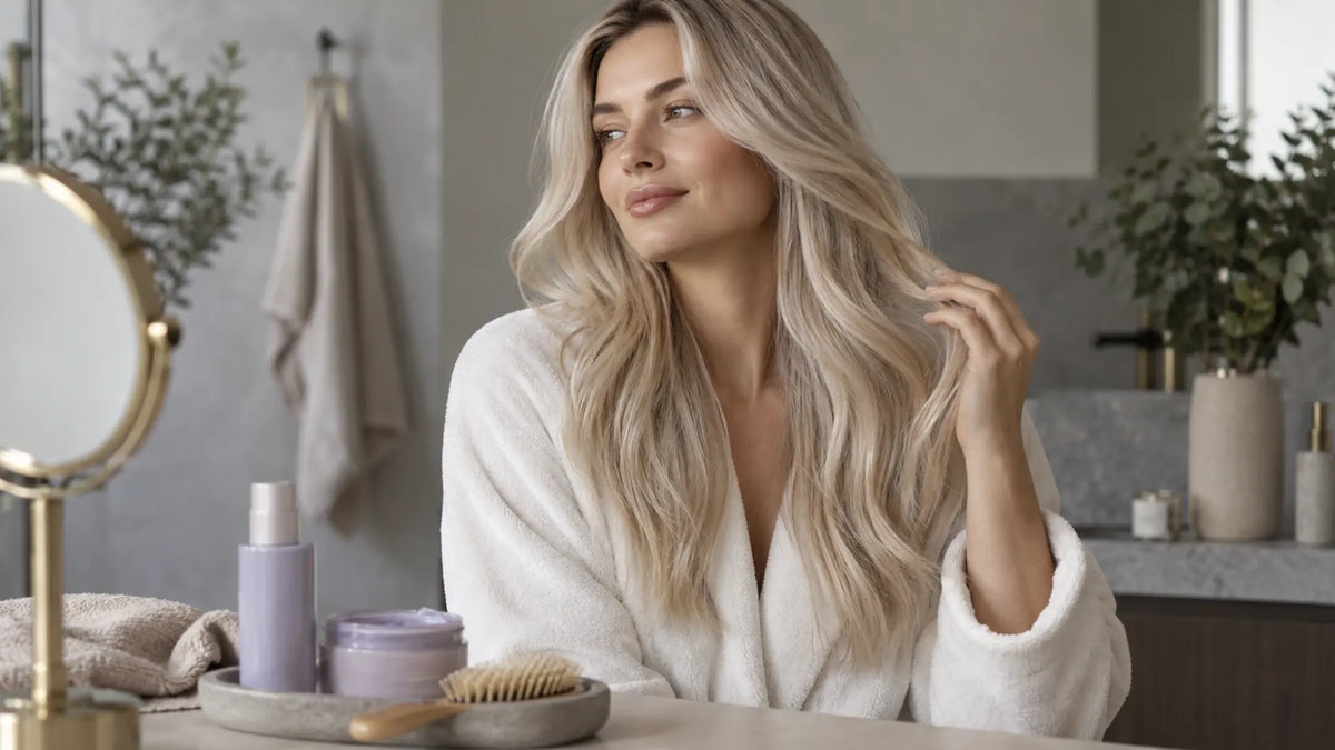 Haircare editorial in soft natural light: Tone Hair at Home