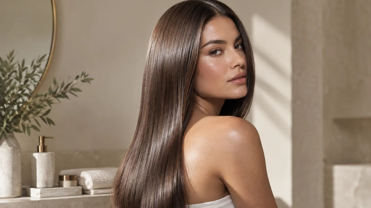 Haircare editorial in soft natural light: Hair Lamination