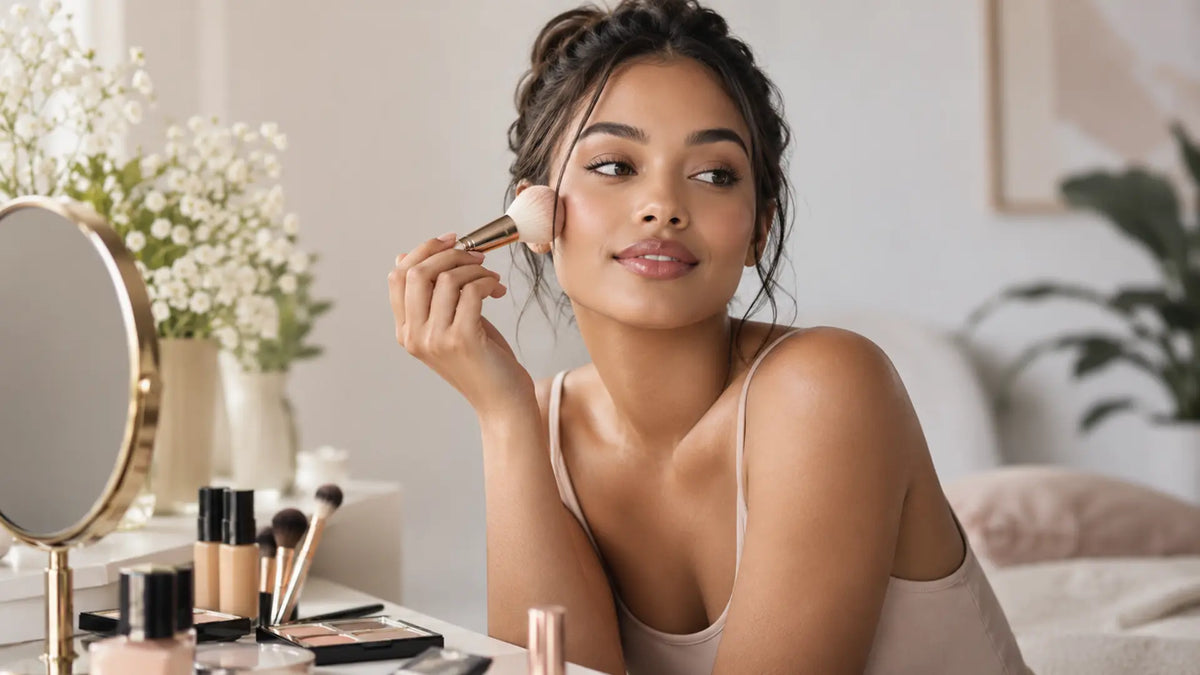 Beauty makeup editorial in warm neutral tones: Makeup for Beginners