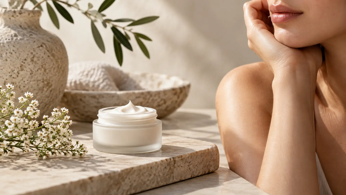 Skincare editorial in soft natural light: Moisturiser for Sensitive Skin