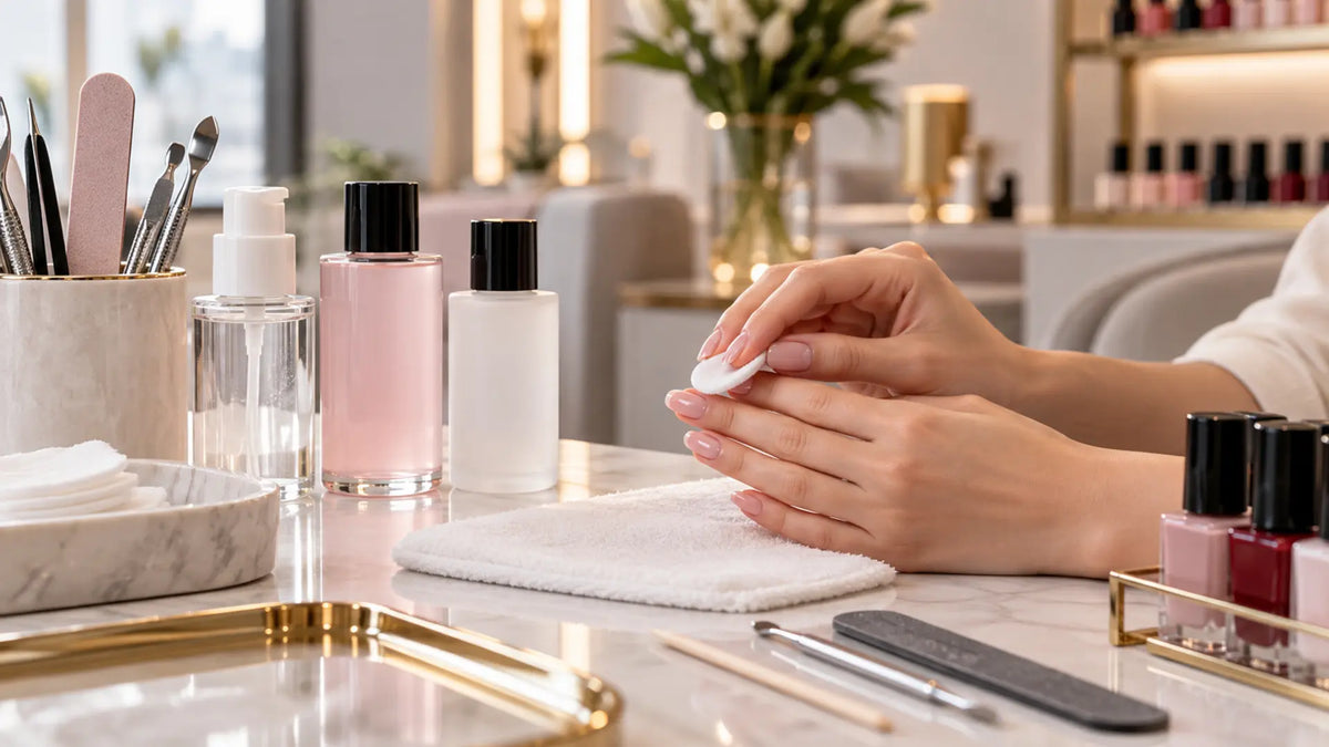 Premium nail studio editorial: Nail Cleaner vs Acetone vs Remover