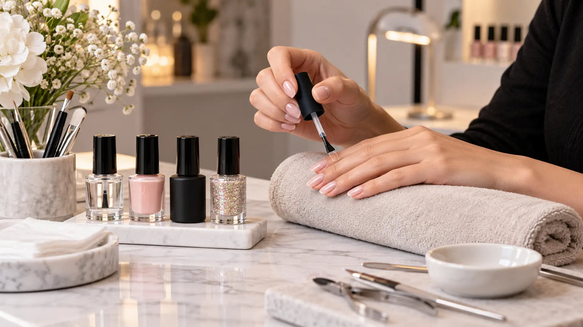 Premium nail studio editorial: Nail Top Coat