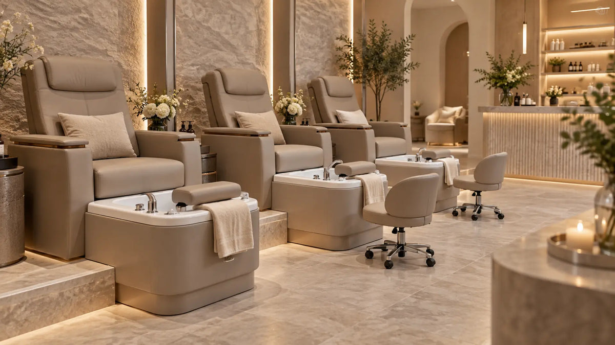 Premium professional salon interior: Pedicure Chair Basin