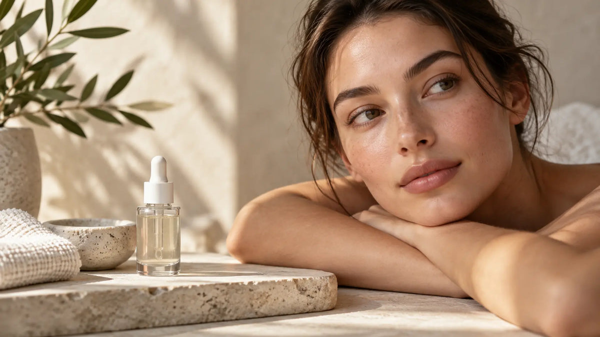 Skincare editorial in soft natural light: Salicylic Acid