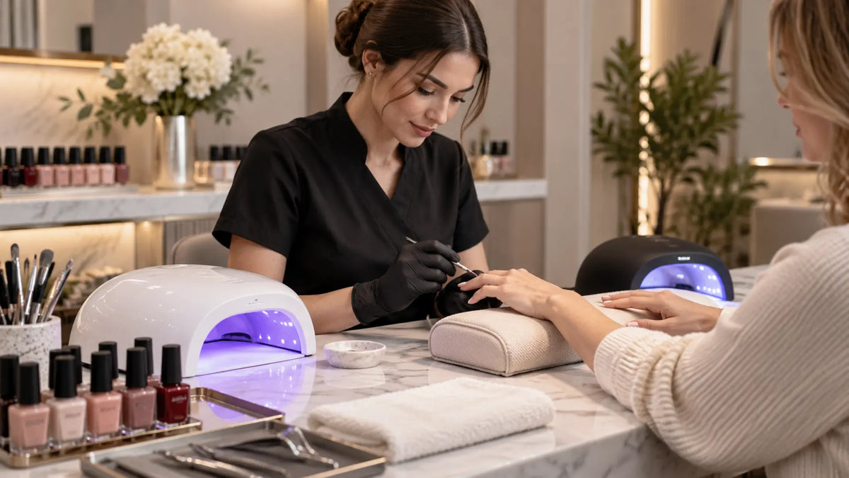 Premium nail studio editorial: UV vs LED Nail Lamp