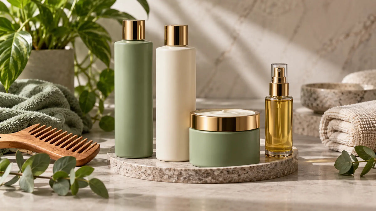 Haircare editorial in soft natural light: Vegan Hair Products