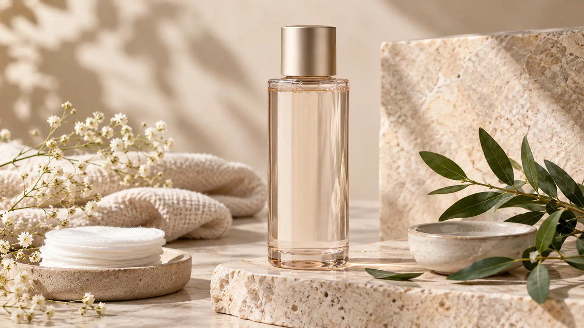 Skincare editorial in soft natural light: What Is Face Toner? Types, Benefits & How to Use It