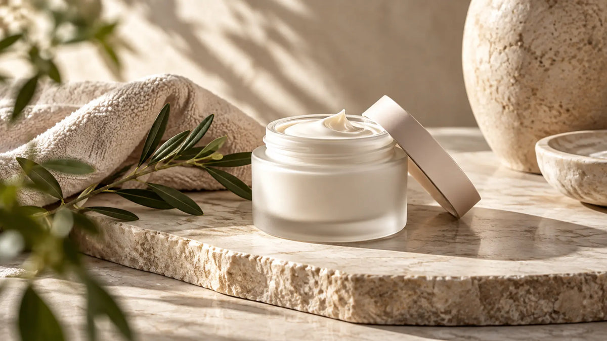 Skincare editorial in soft natural light: Wrinkle Creams & Anti-Ageing Skincare