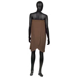 Cotton Wrap Towel Robe for Beauty Treatments Brown