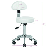 Sillon Electric Cosmetic Chair Lux 273B + Stool 304 White