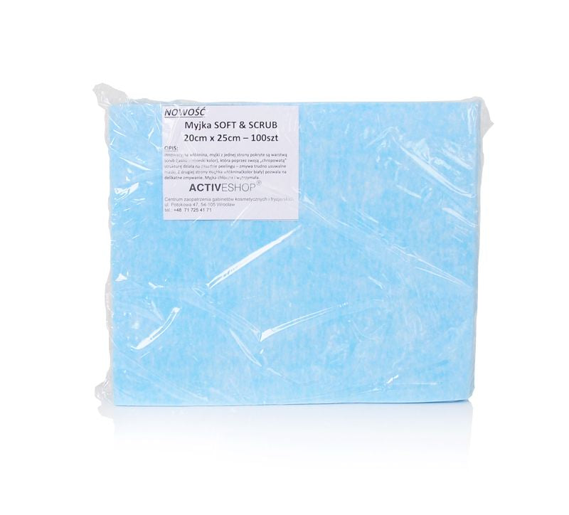 ACTIVESHOP Disposable scarves-treatment washers 100 pcs soft & scrub 20x25cm