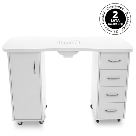 ACTIVESHOP Desk 2027 white two cabinets with an absorber