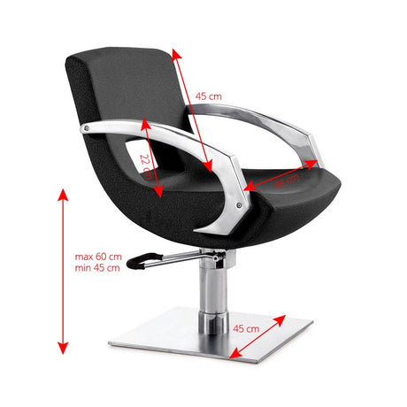 Gabbiano hairdressing chair q-3111 black