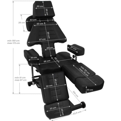 Tattoo chair pro ink 603b black
