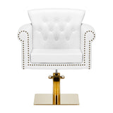 Gabbiano Hairdressing Chair Berlin White & Gold