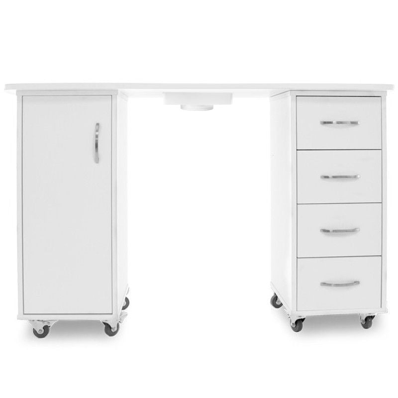 ACTIVESHOP Desk 2027 with two white cabinets