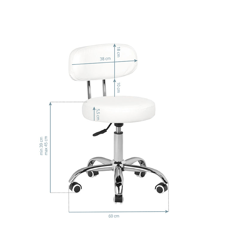 ACTIVESHOP Cosmetic stool for pedicure a-007 white