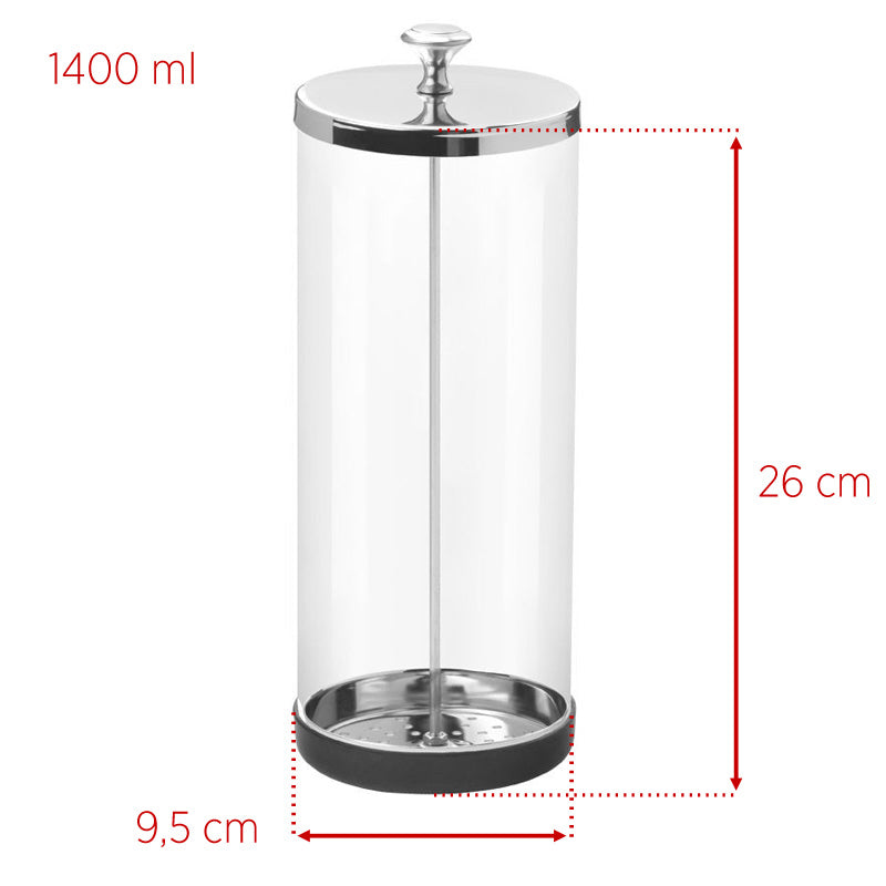 ACTIVESHOP Glass container for disinfecting tools, 1400ml